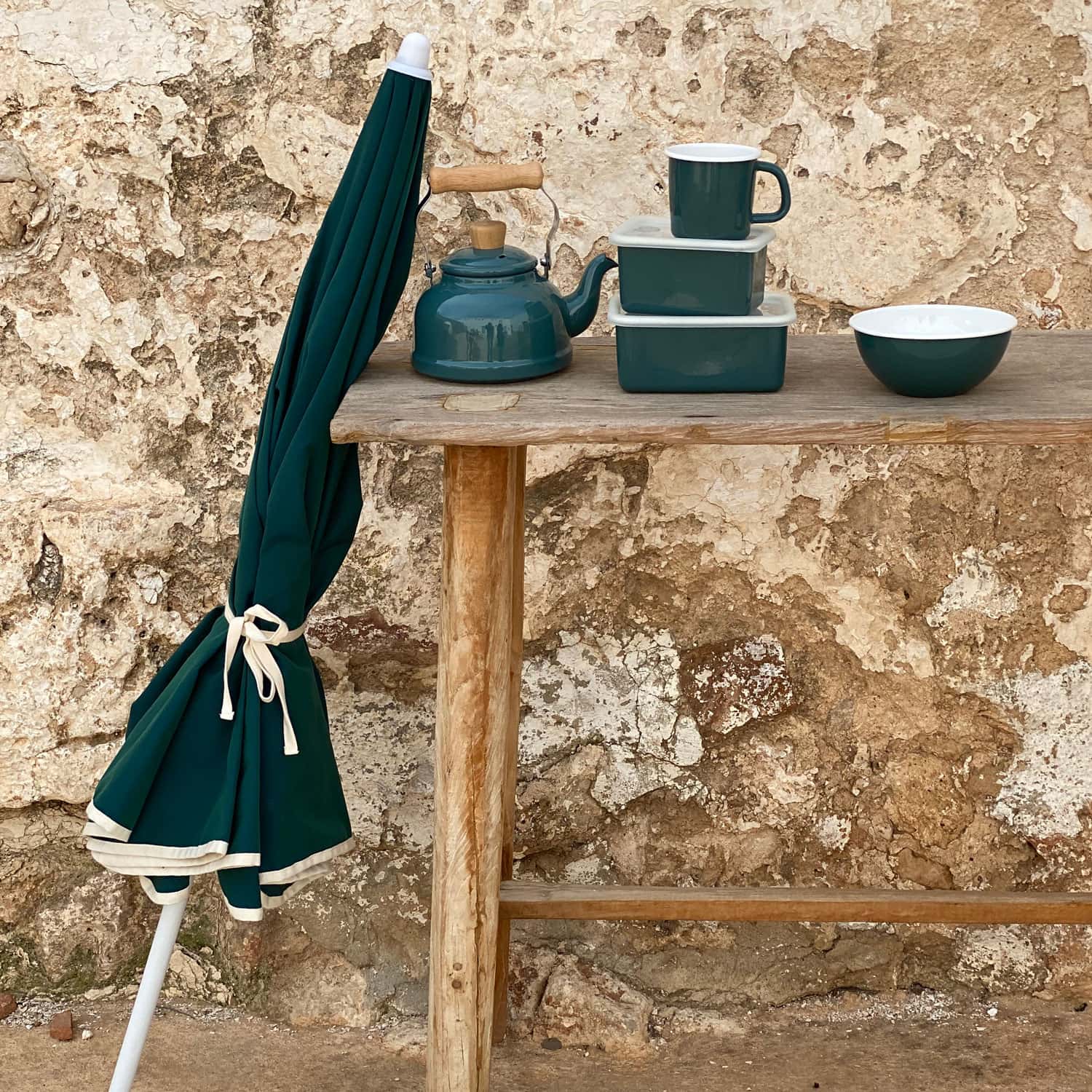 Menorca Beach Umbrella - S022 Teal Blue