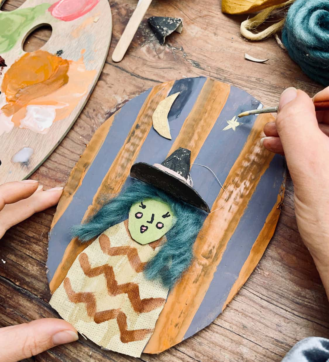 Make a Halloween Wallhanging "step by step"