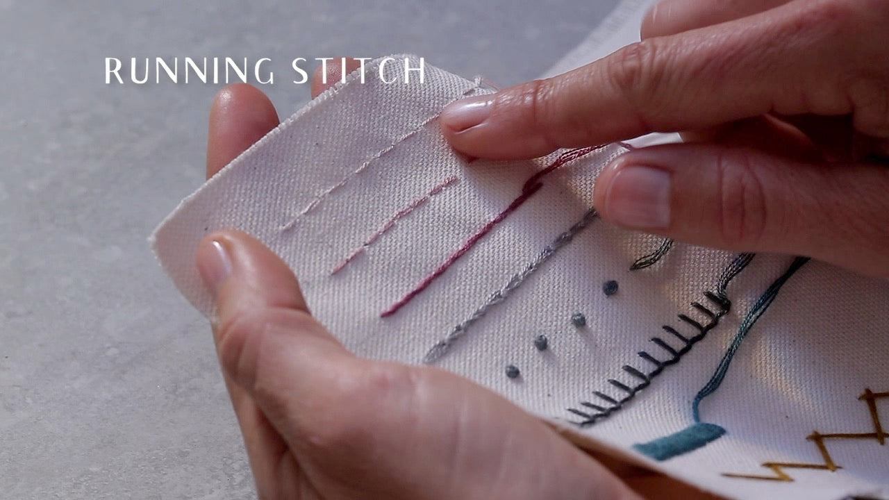 Embroidery Video Tutorial. Running Stitch