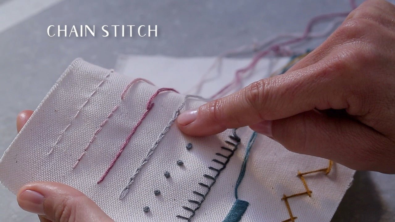 Embroidery Video Tutorial. Chain Stitch - n°74 E-Shop