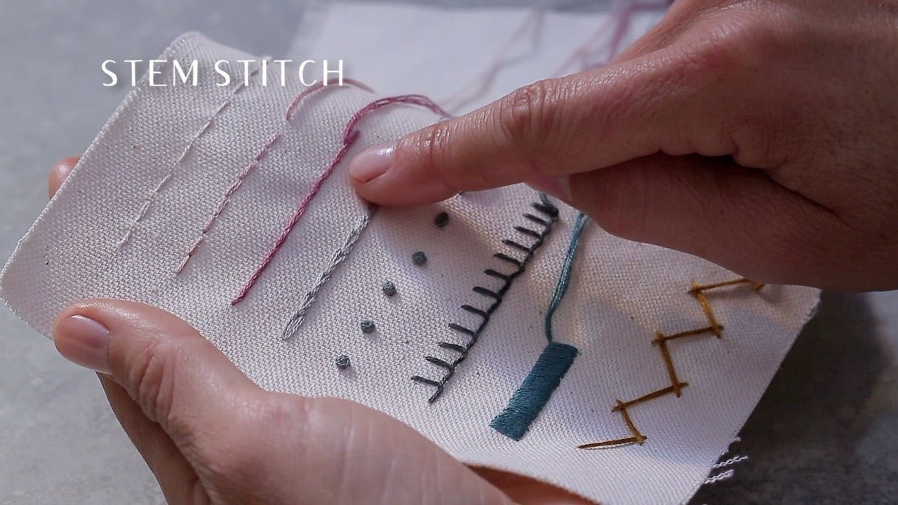 Embroidery Video Tutorial. Stem Stitch - n°74 E-Shop