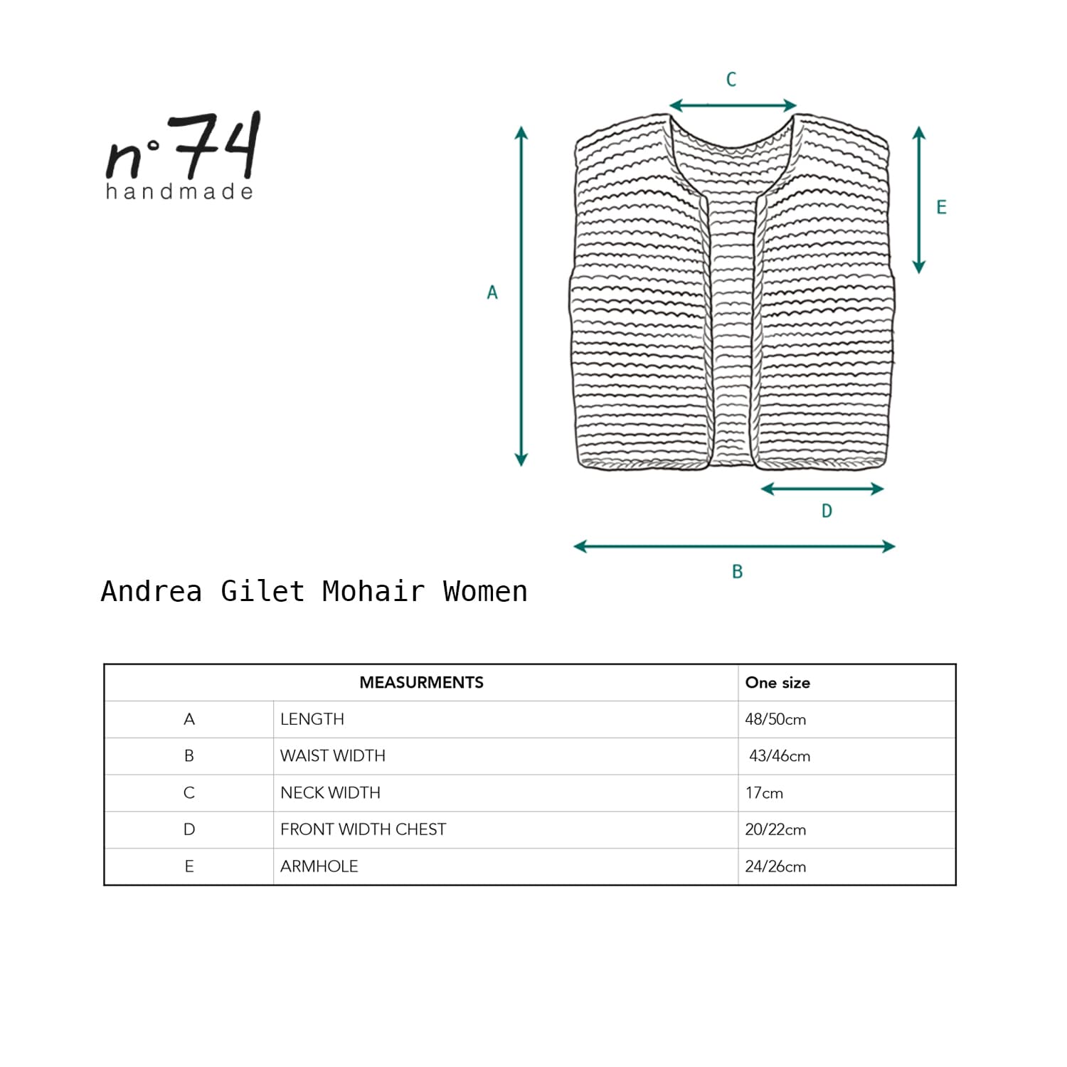 Knitting Pattern Tutorial - Andrea Gilet Women