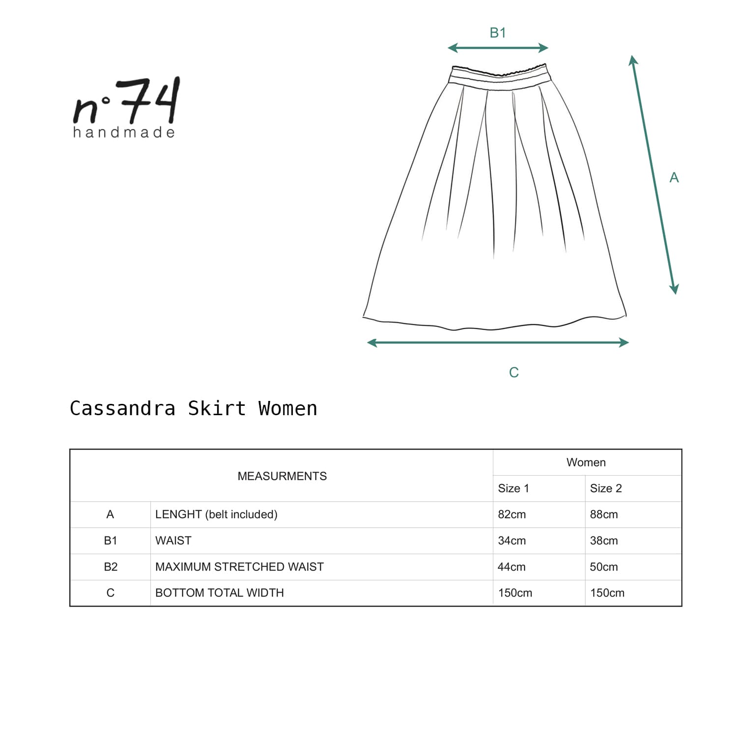 Cassandra Skirt - Women - CV Cotton Voile - S045 Stone Grey