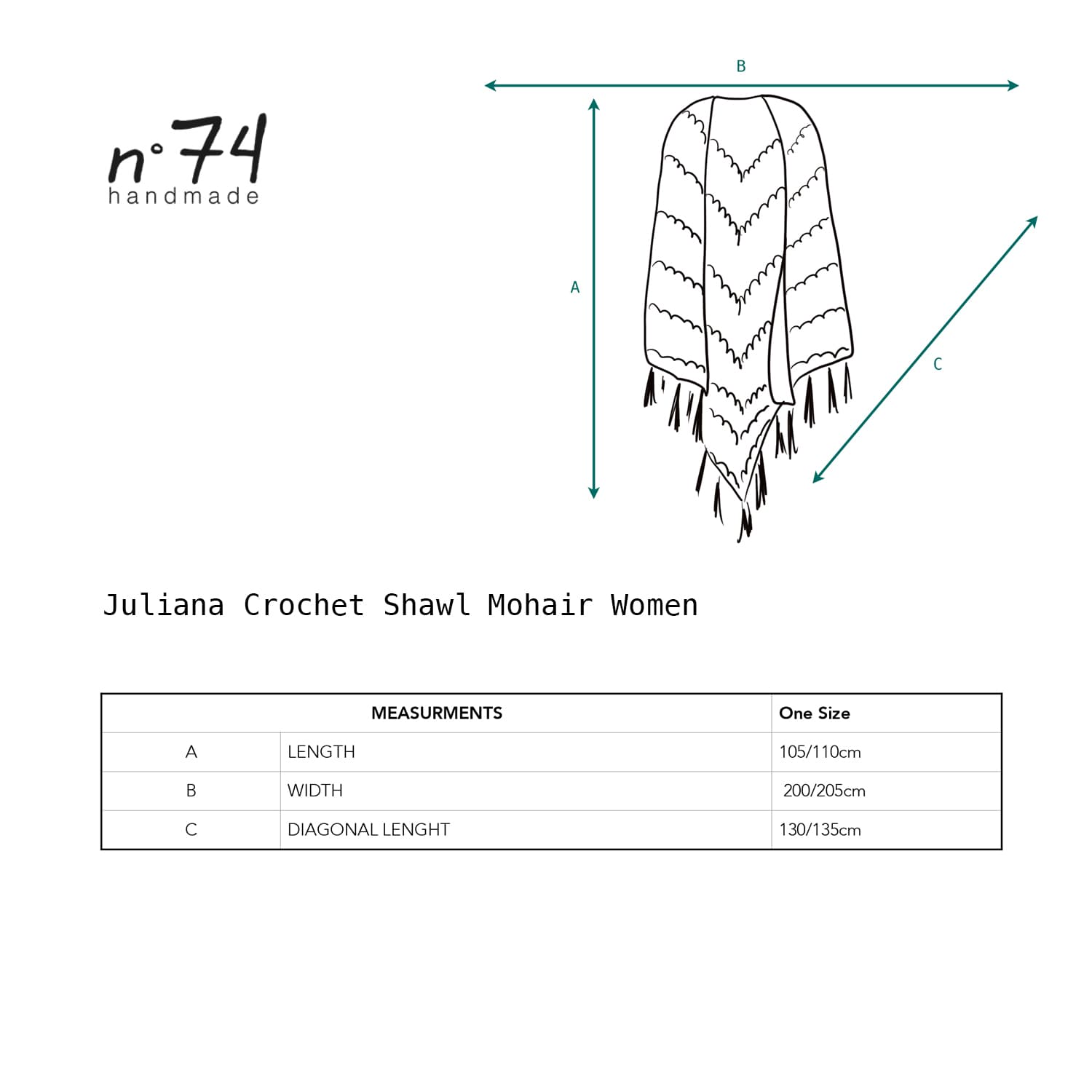 Juliana Crochet Shawl - Women - MO Mohair - S000 Natural