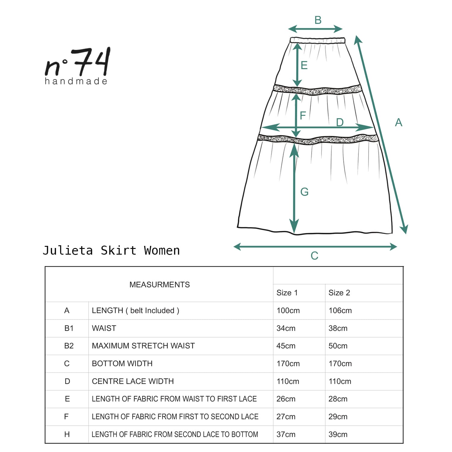 Julieta Long Skirt  - Women - CC Cotton Cambric - S056 Sandy Powder