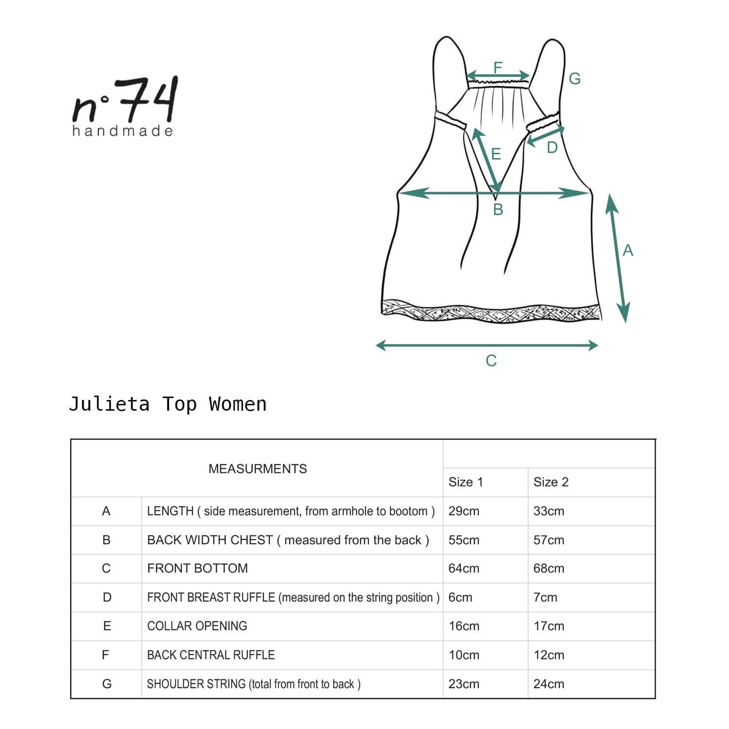 Julieta Top - Women - CC Cotton Cambric - S021 Dark Green Grey