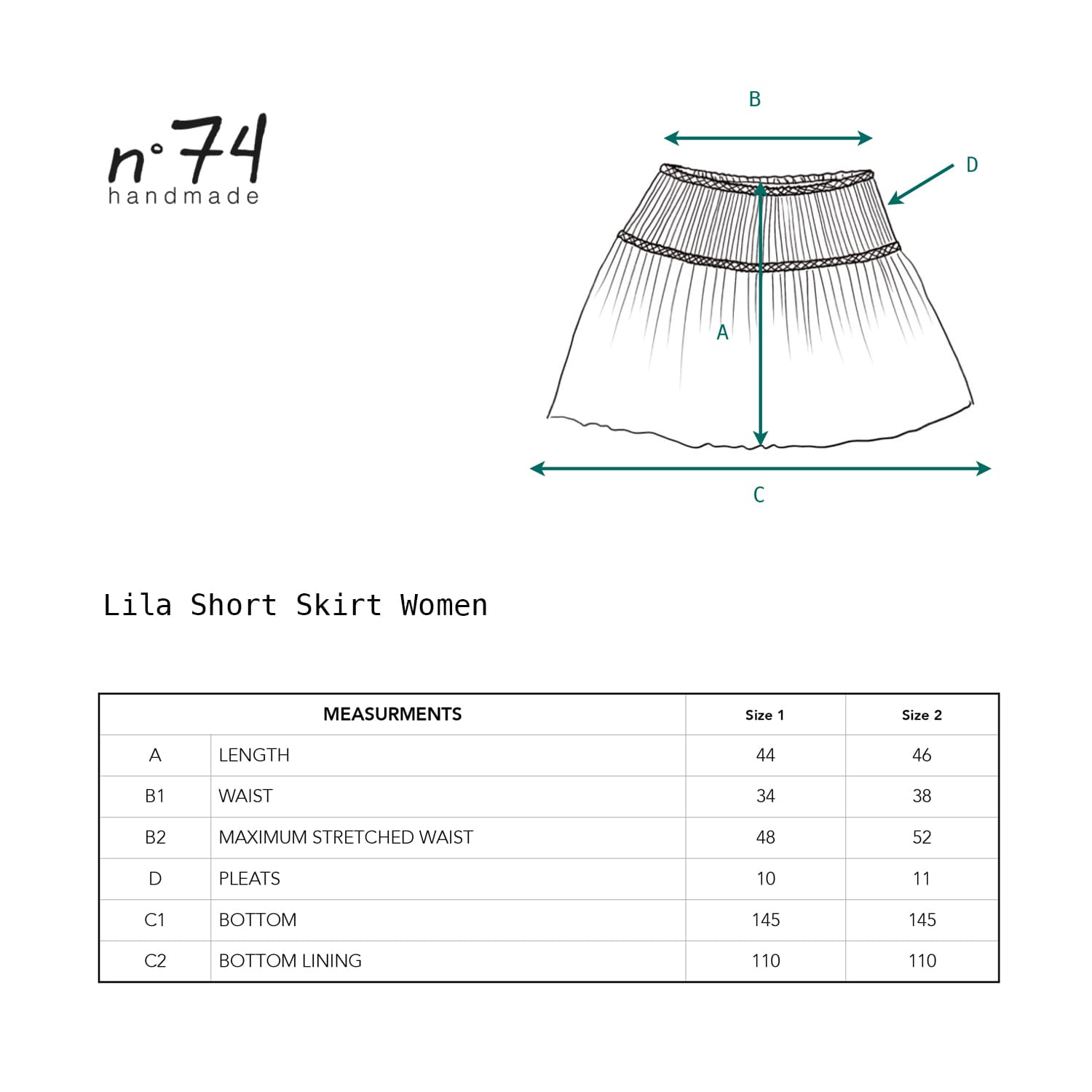 Lila Short Skirt - Women - CV Cotton Voile 100 - S060 Jaipur Pink
