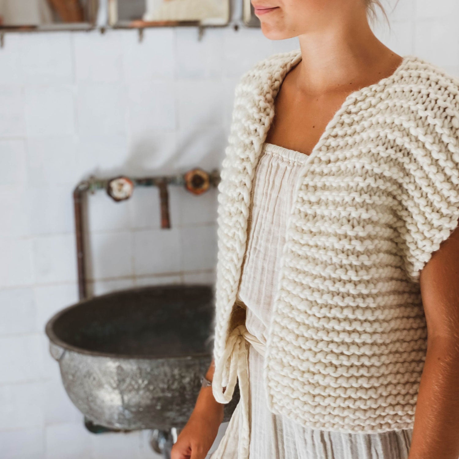 Knitting Pattern Tutorial - Andrea Gilet Women