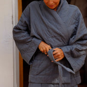 Akira Kimono - Women  - OQ Origami Quilt - S055 Aegean Blue