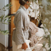 Akira Kimono - Women  - OQ Origami Quilt - S063 Linen Beige