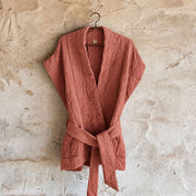 Akira Vest - Women  - OQ Origami Quilt - S060 Jaipur Pink