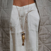 Akira Vest - Women  - OQ Origami Quilt - S063 Linen Beige