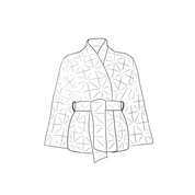 Akira Kimono - Women  - OQ Origami Quilt - S055 Aegean Blue