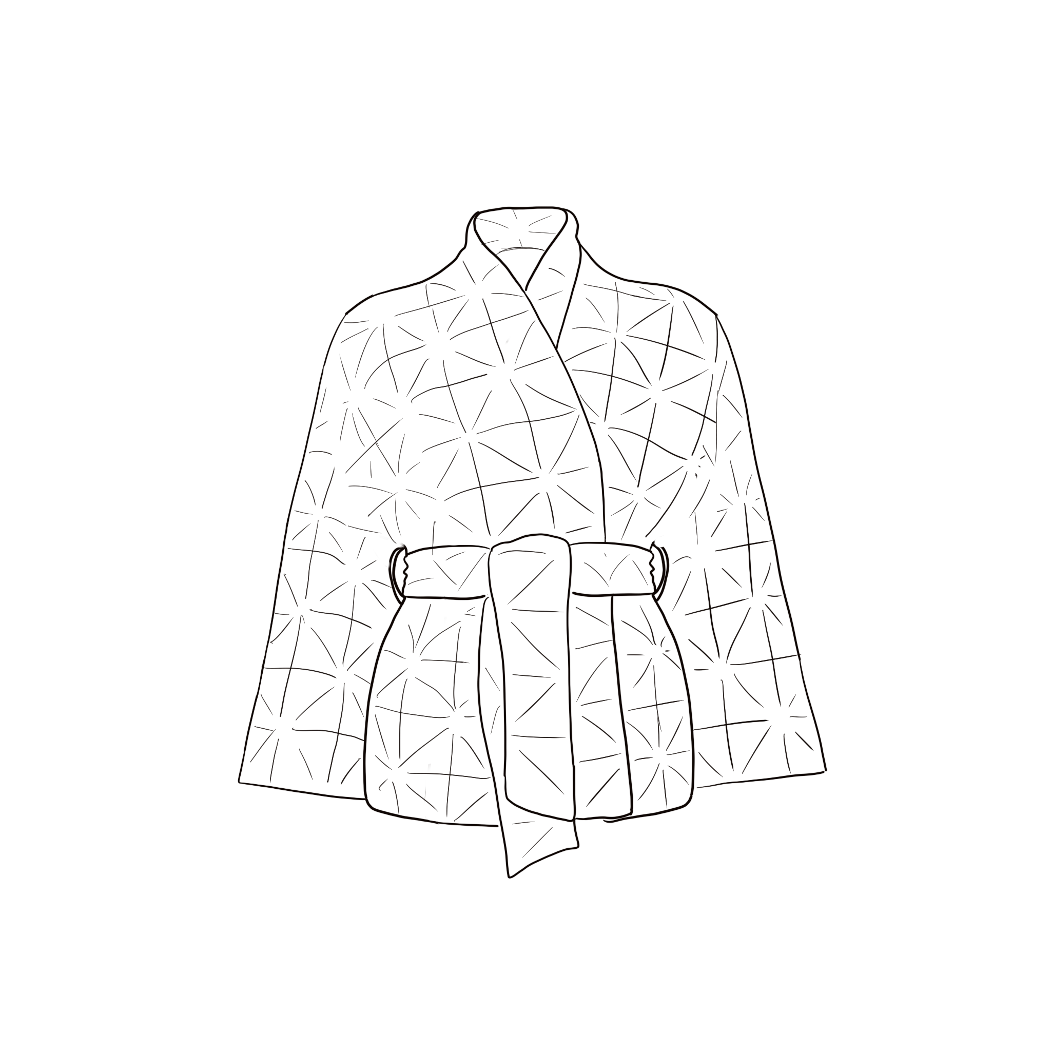 Akira Kimono - Women  - OQ Origami Quilt - S055 Aegean Blue