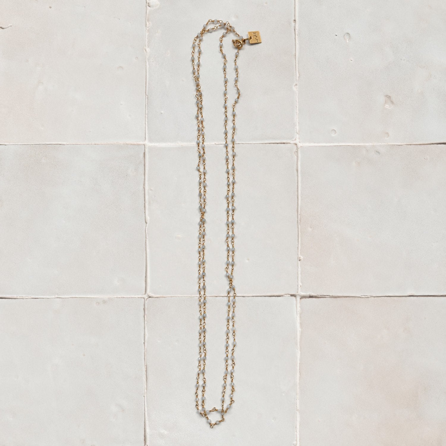 Beads Chain Necklace - Moonstone
