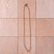 Beads Chain Necklace - Pink Rhodonite