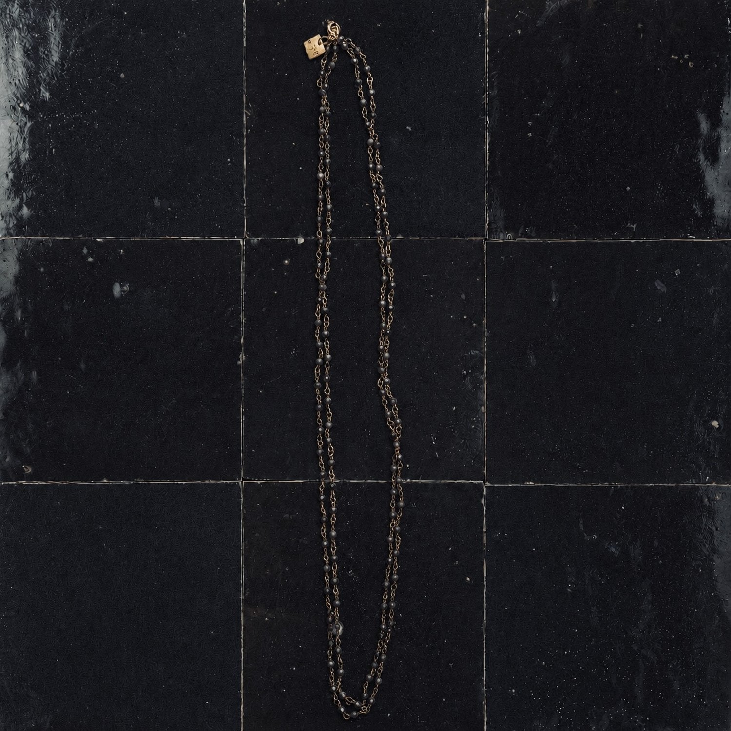 Beads Chain Necklace - Smocky Quartz