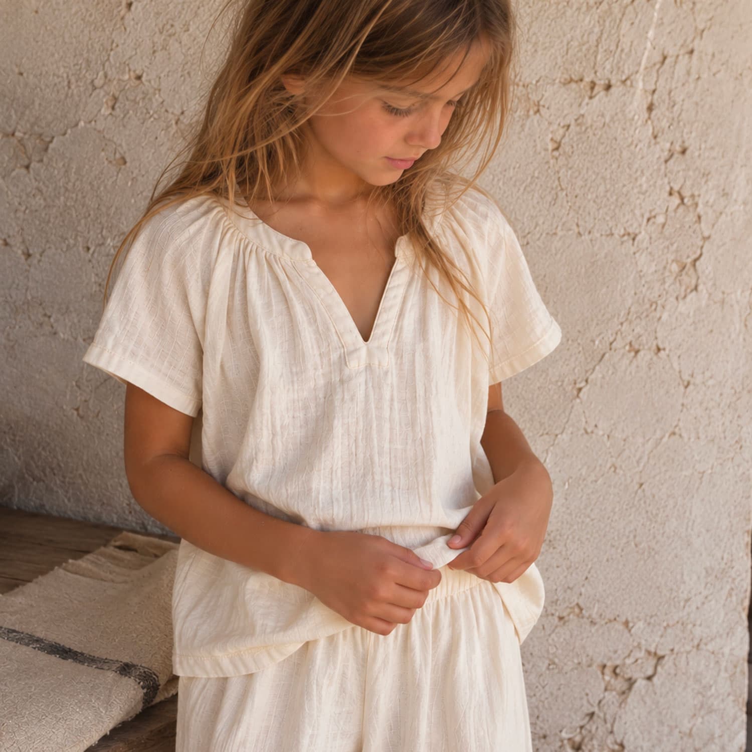 Carla Shirt - Kids - DS Double Saloo - S000 Natural