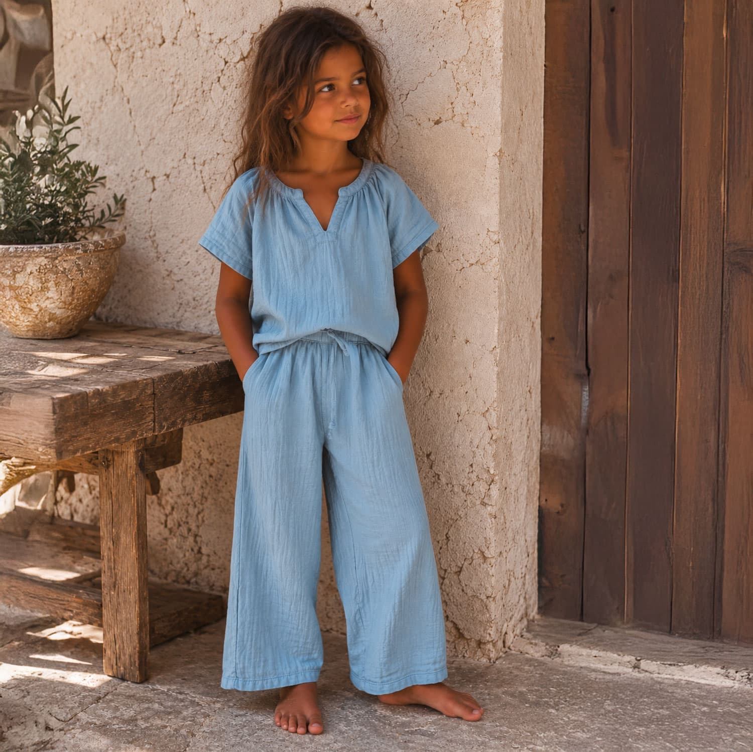 Carla Shirt - Kids - DS Double Saloo - S046 Sweet Blue