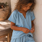 Carla Shirt - Kids - DS Double Saloo - S046 Sweet Blue
