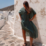 Dina Long Dress - Women - CV Cotton Voile 100 -  S061 Jade Green
