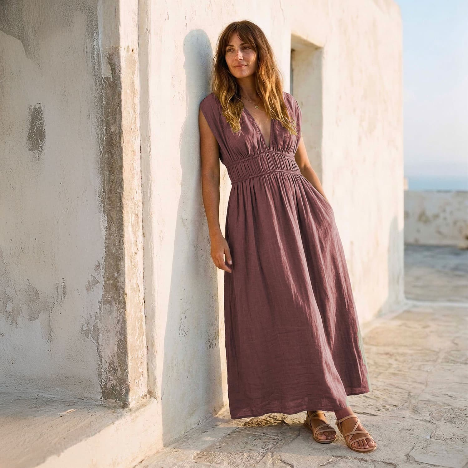 Constance Long Dress  - Women - DS Double Saloo - S060 Jaipur Pink