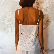 Deborah Tank Top - Women - CA Cambric 60 - S001 White