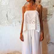 Deborah Tank Top - Women - CA Cambric 60 - S001 White