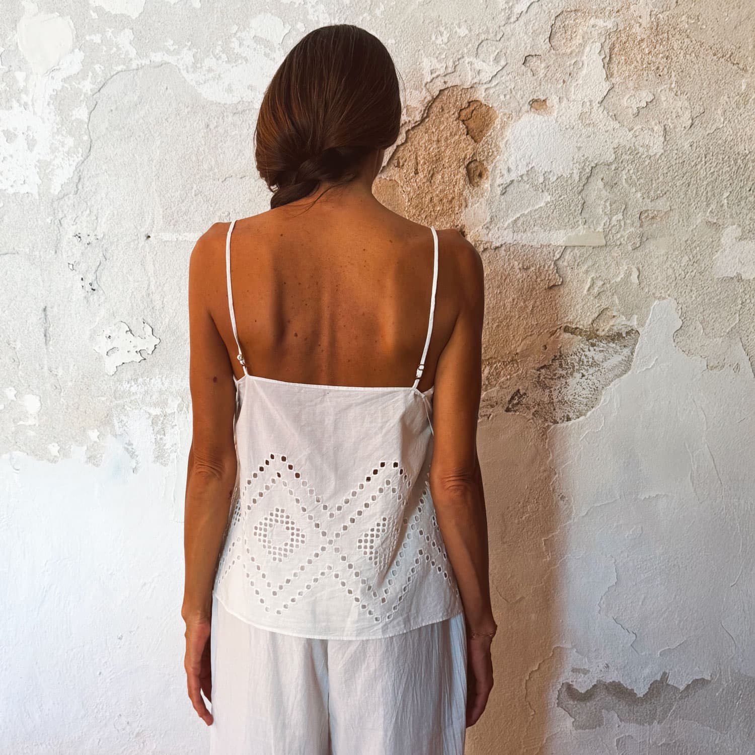 Deborah Tank Top - Women - CA Cambric 60 - S001 White