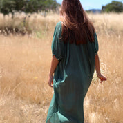 Dina Long Dress - Women - CV Cotton Voile 100 -  S061 Jade Green