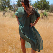 Dina Long Dress - Women - CV Cotton Voile 100 -  S061 Jade Green