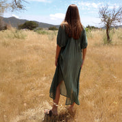 Dina Long Dress - Women - CV Cotton Voile 100 -  S061 Jade Green