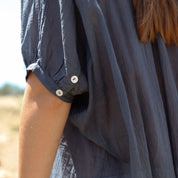 Dina Long Dress - Women - CV Cotton Voile 100 - S055 Aegean Blue