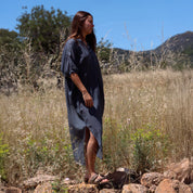 Dina Long Dress - Women - CV Cotton Voile 100 - S055 Aegean Blue