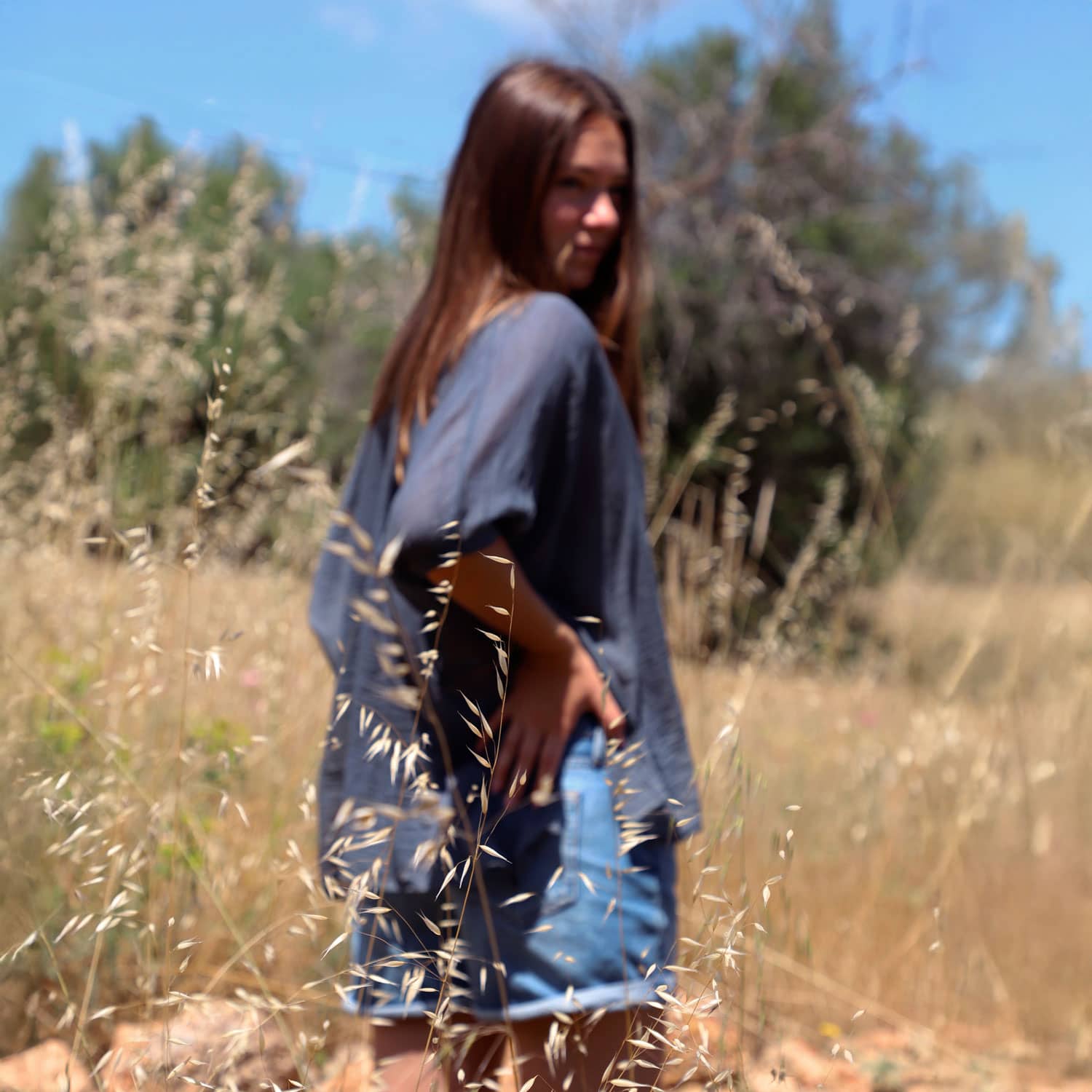 Dina Shirt - Women - CV Cotton Voile 100 - S055 Aegean Blue