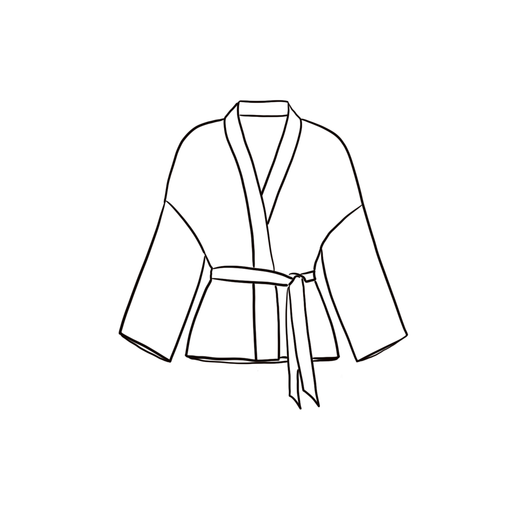 Dobby Kimono Vest - Women - CD Cotton Dobby - S032 Ice Blue