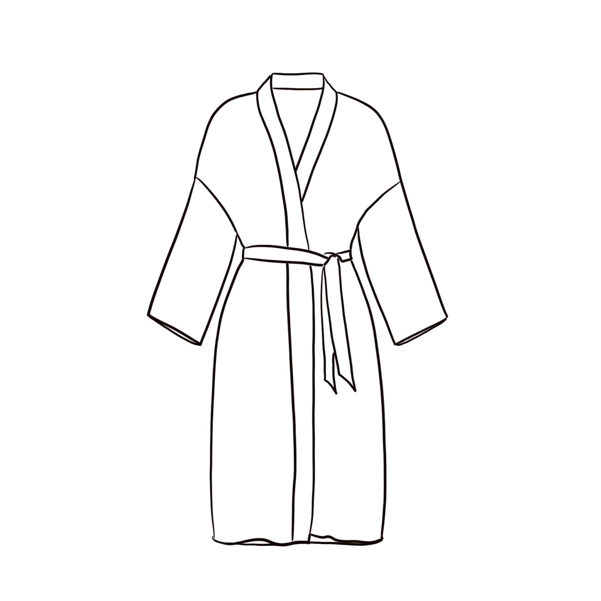 Dobby Long Kimono - Women - CD Cotton Dobby - S032 Ice Blue