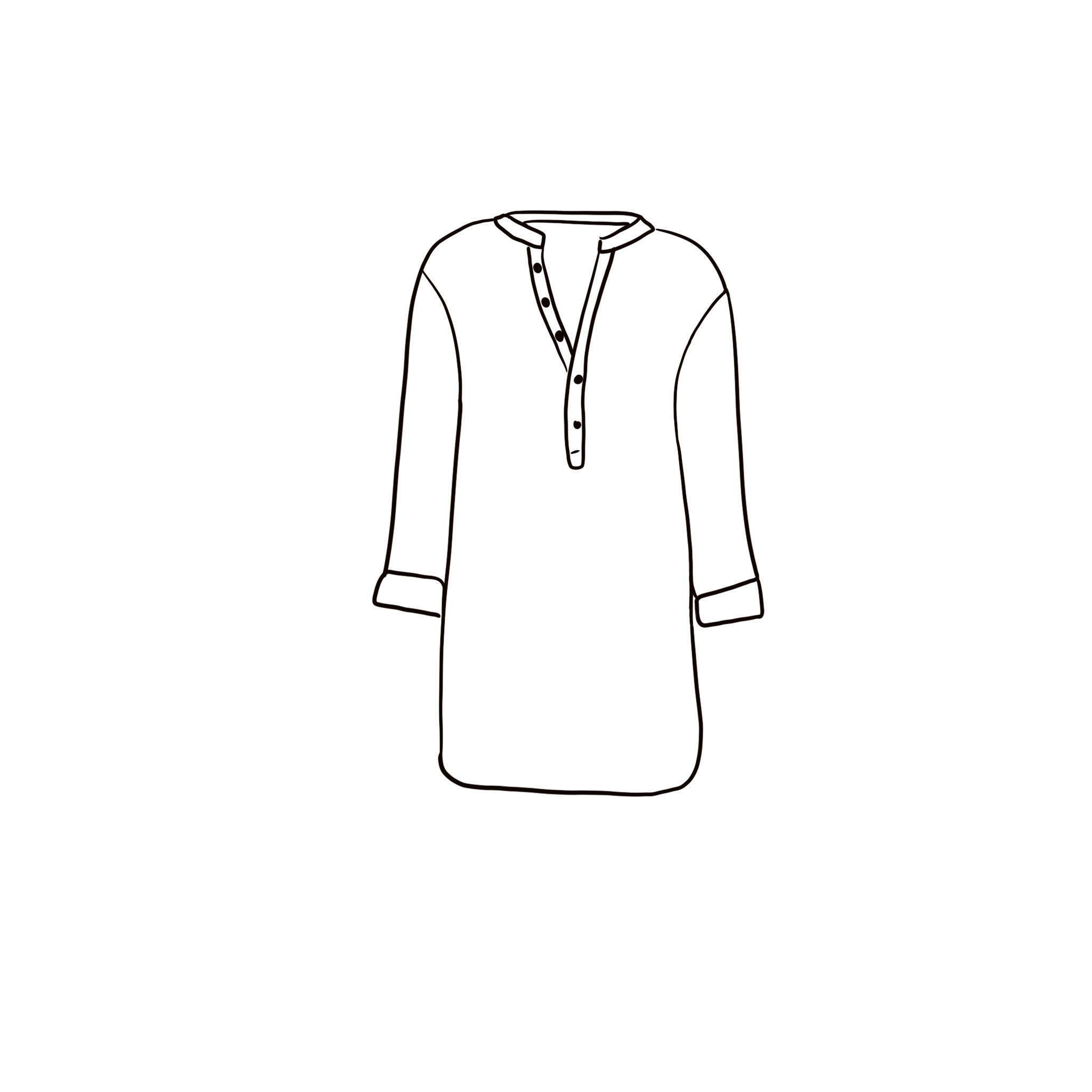 Dobby Short Dress  - Women - CD Cotton Dobby - S032 Ice Blue