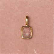 Faceted Stone Pendant - Cherry Quartz
