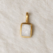 Faceted Stone Pendant - Crystal Quartz