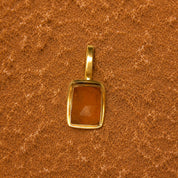 Faceted Stone Pendant - Golden Jade