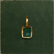 Faceted Stone Pendant - Green Aventurine