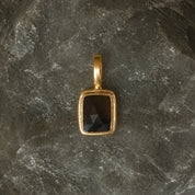 Faceted Stone Pendant - Smocky Quartz