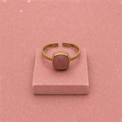 Faceted Stone Ring - Cherry Quartz
