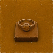 Faceted Stone Ring - Golden Jade