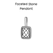 Faceted Stone Pendant - Crystal Quartz