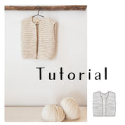 Knitting Pattern Tutorial - Andrea Gilet Women