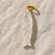 Fish Stone Pendant - Large - Crystal Quartz