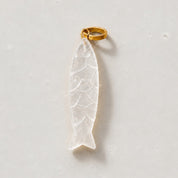 Fish Stone Pendant - Large - Crystal Quartz