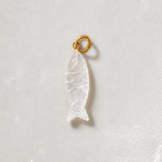 Fish Stone Pendant - Medium - Crystal Quartz
